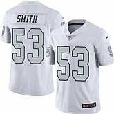 Nike Men & Women & Youth Raiders 53 Malcolm Smith White Color Rush Limited Jersey,baseball caps,new era cap wholesale,wholesale hats